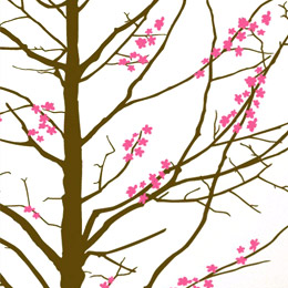 Stickers Design et Papier Peint Adhsif Les Quatre Saisons (choco) par Mina Javid - Stickers muraux Design originaux et indits