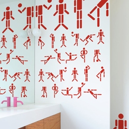 Sticker muraux Personnages Icones petits par Studio 2x4 - Stickers muraux Design - Une exclusivit Stickboutik.com