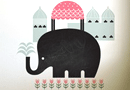 Stickers muraux Elephant Ardoise  WeeGallery - stickboutik.com